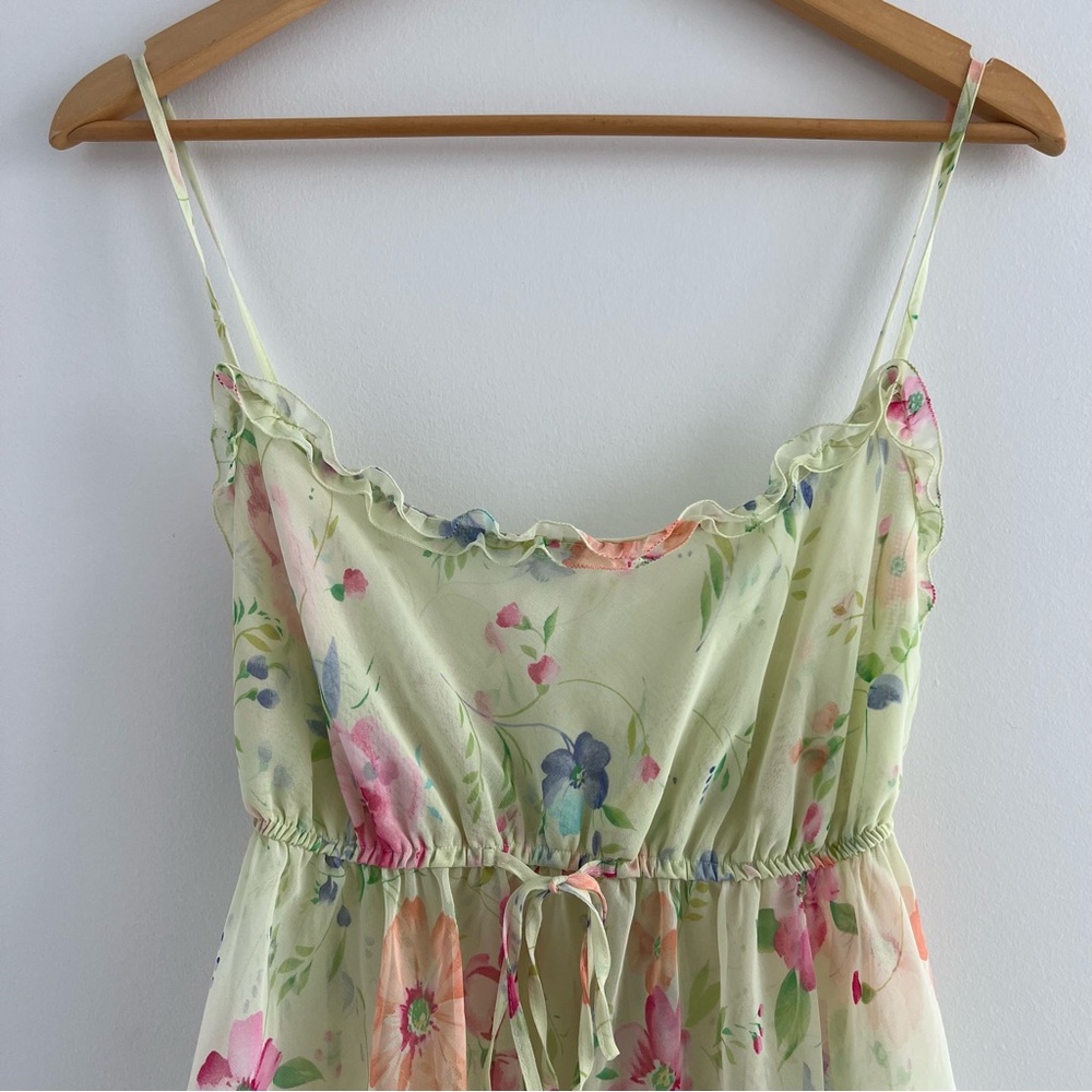 SOLD Vintage Victoria’s Secret Sheer Floral Babydoll Slip Dress L Rare Y2K - Picture 3 of 7